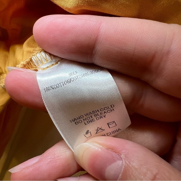 Anthropologie Sunday In Brooklyn Twist-Front V-Neck Blouse In Gold Medium - Picture 8 of 13